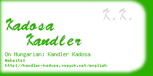 kadosa kandler business card